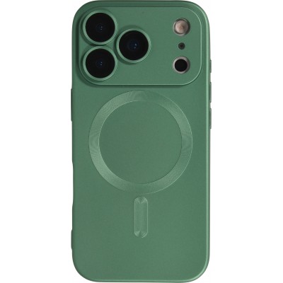 Coque iPhone 17 Pro - Gel souple avec vitre de protection caméra MagSafe - Vert