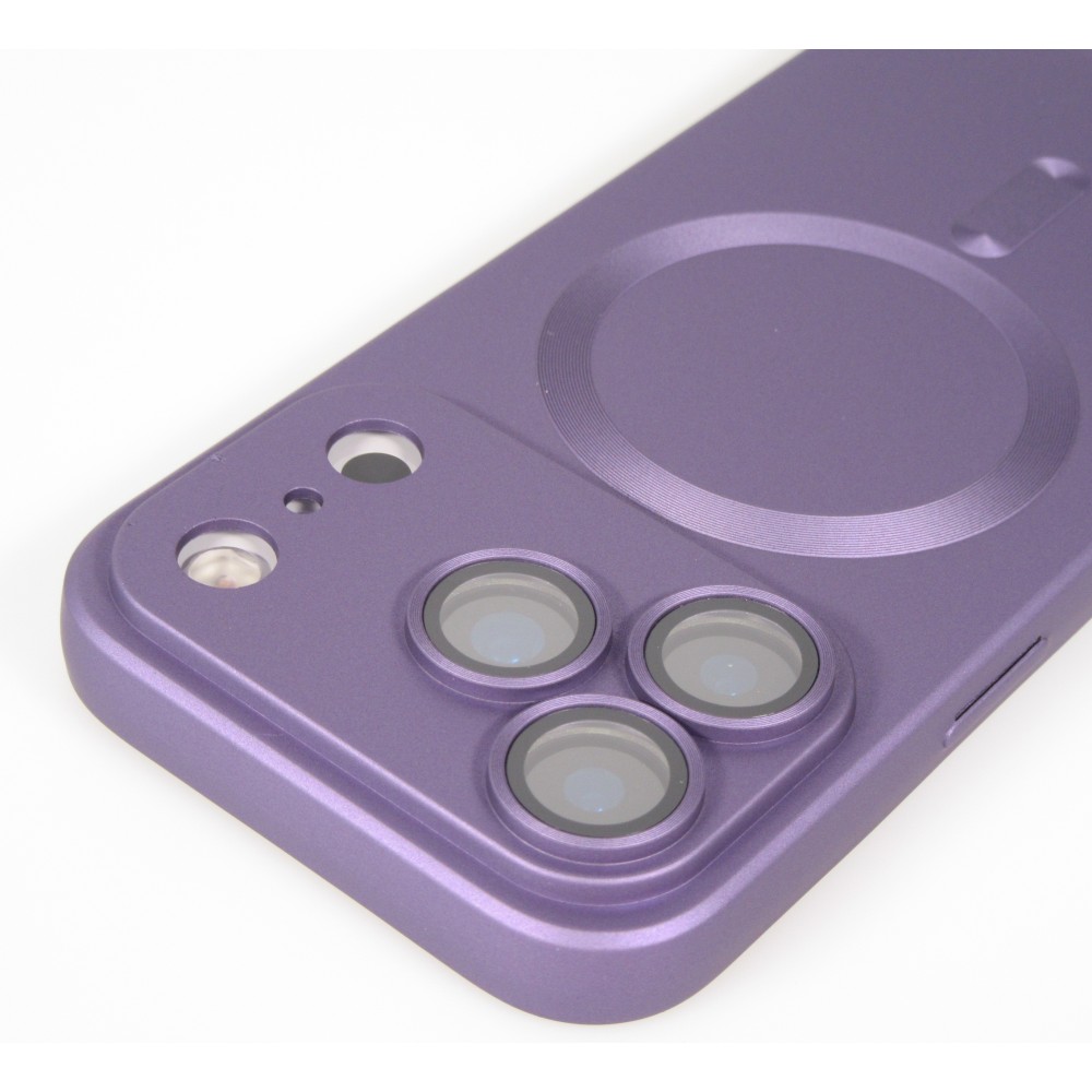 iPhone 17 Pro Case Hülle - Gummi weich mit Kameraschutzglas MagSafe - Violett