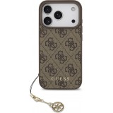 Coque iPhone 17 Pro - Guess 4G charm protection élégante design raffiné accessoire tendance - Brun