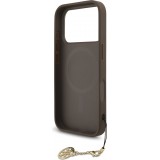 Coque iPhone 17 Pro - Guess 4G charm protection élégante design raffiné accessoire tendance - Brun