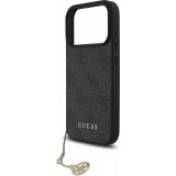 Coque iPhone 17 Pro - Guess 4G charm protection élégante design raffiné accessoire tendance - Gris