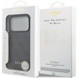 Coque iPhone 17 Pro - Guess 4G charm protection élégante design raffiné accessoire tendance - Gris