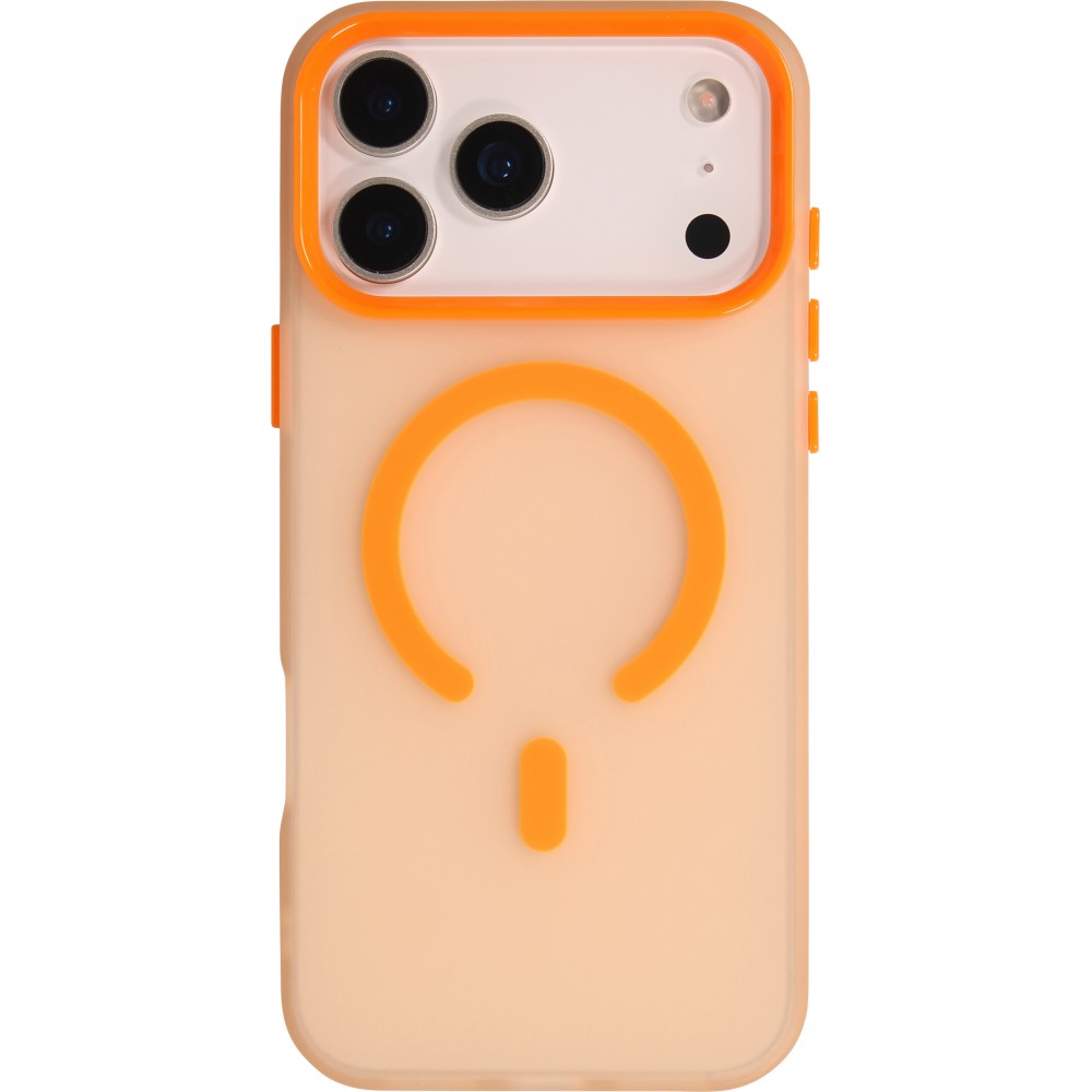 Coque iPhone 17 Pro Max - Jelly Color semi-transparent avec MagSafe - Orange