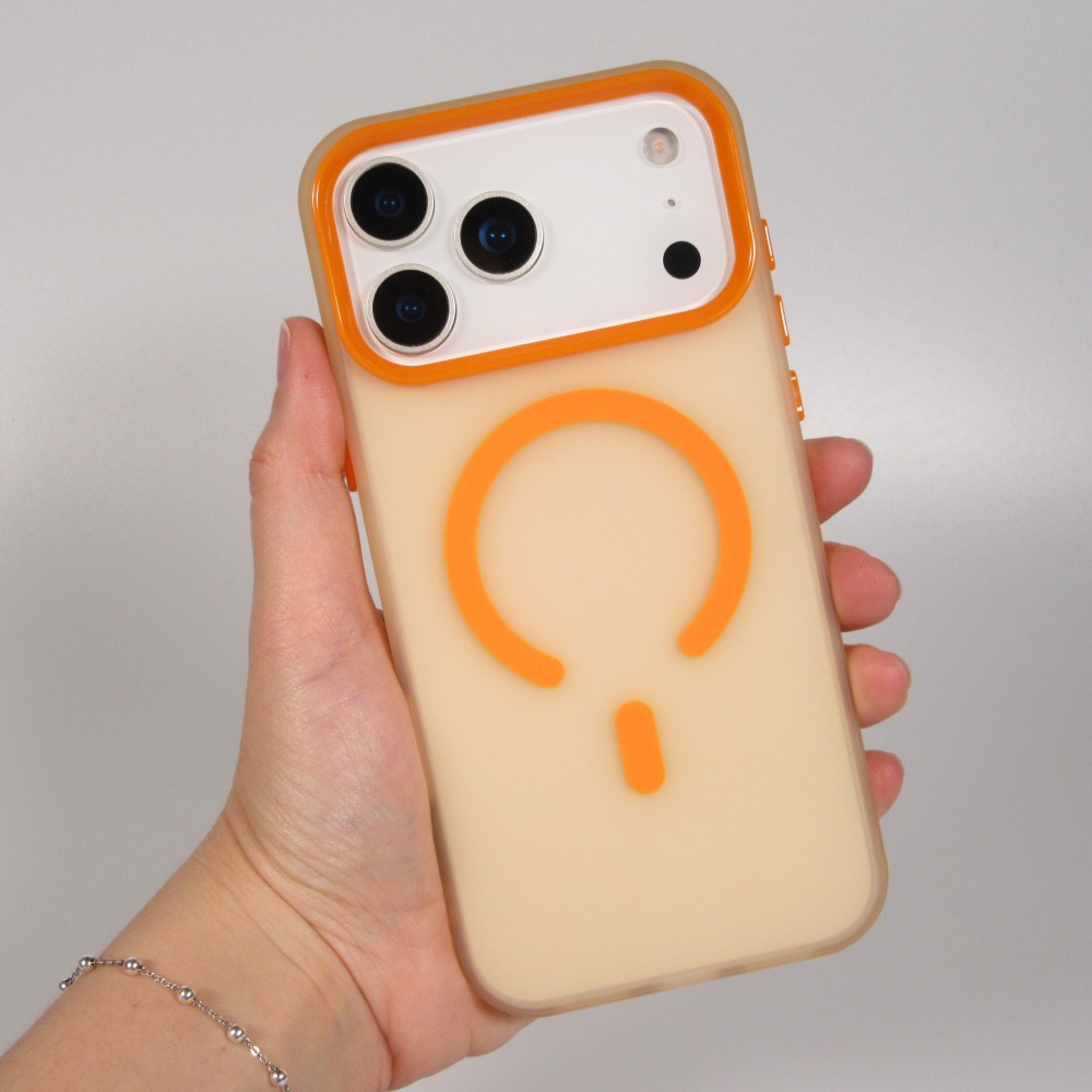 Coque iPhone 17 Pro Max - Jelly Color semi-transparent avec MagSafe - Orange