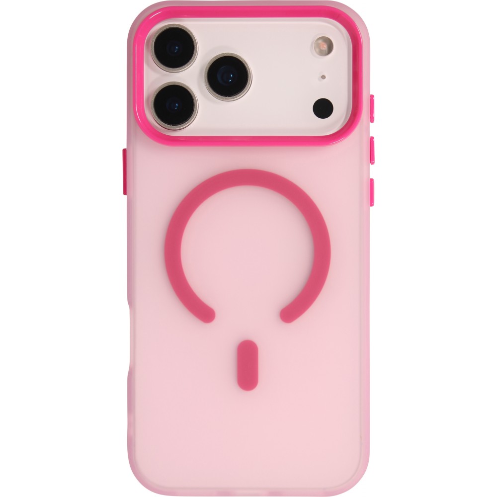 Coque iPhone 17 Pro - Jelly Color semi-transparent avec MagSafe - Rose
