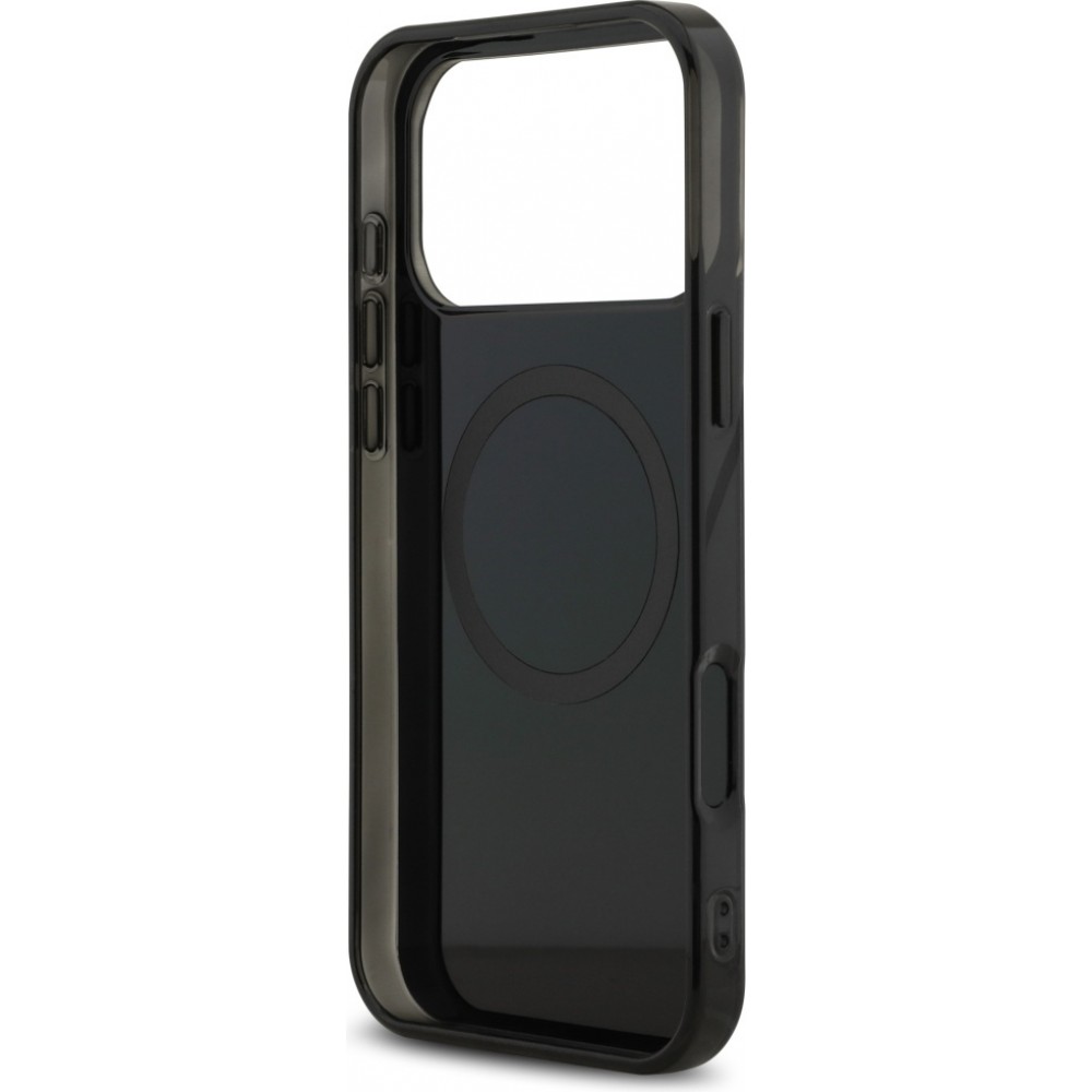 Coque iPhone 17 Pro Max - AMG Double Layer graphiques transparent MagSafe protection élégante - Noir