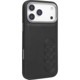iPhone 17 Pro Max Case Hülle - Audi TT MagSafe Kunstleder mit geprägtem Logo - Schwarz