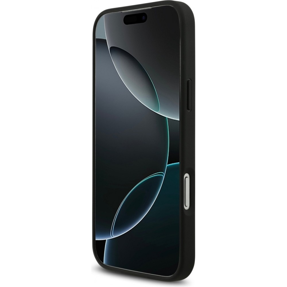 Coque iPhone 17 Pro Max - BMW M Carbon Tricolor Line compatible MagSafe protection premium - Noir