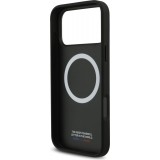 Coque iPhone 17 Pro Max - BMW M Carbon Tricolor Line compatible MagSafe protection premium - Noir