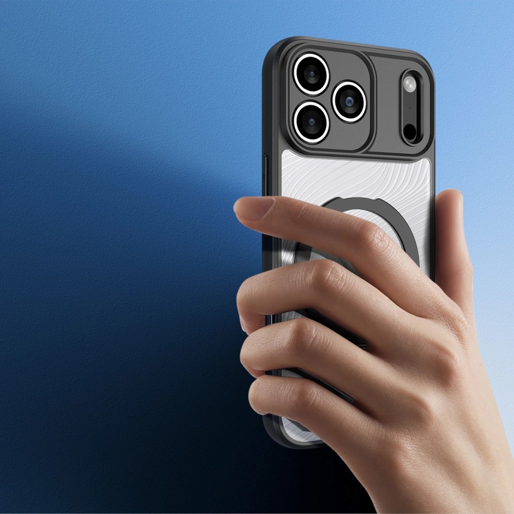 Coque iPhone 17 Pro Max - Dux Ducis Aimo Mag Series avec support et anneau magnétique - Noir