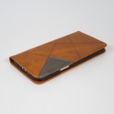Coque iPhone 17 Pro Max - Flip Géometrique brun clair