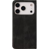 Coque iPhone 17 Pro Max - Flip Géometrique - Noir