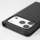 Coque iPhone 17 Pro Max - Flip Géometrique - Noir
