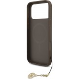 Coque iPhone 17 Pro Max - Guess 4G charm protection élégante design raffiné accessoire tendance - Brun