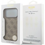 Coque iPhone 17 Pro Max - Guess 4G charm protection élégante design raffiné accessoire tendance - Brun