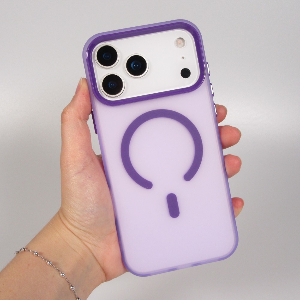 Coque iPhone 17 Pro Max - Jelly Color semi-transparent avec MagSafe - Violet