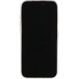Coque iPhone 17 Pro Max - Léopard blanc/noir silicone souple antichoc transparent - Noir