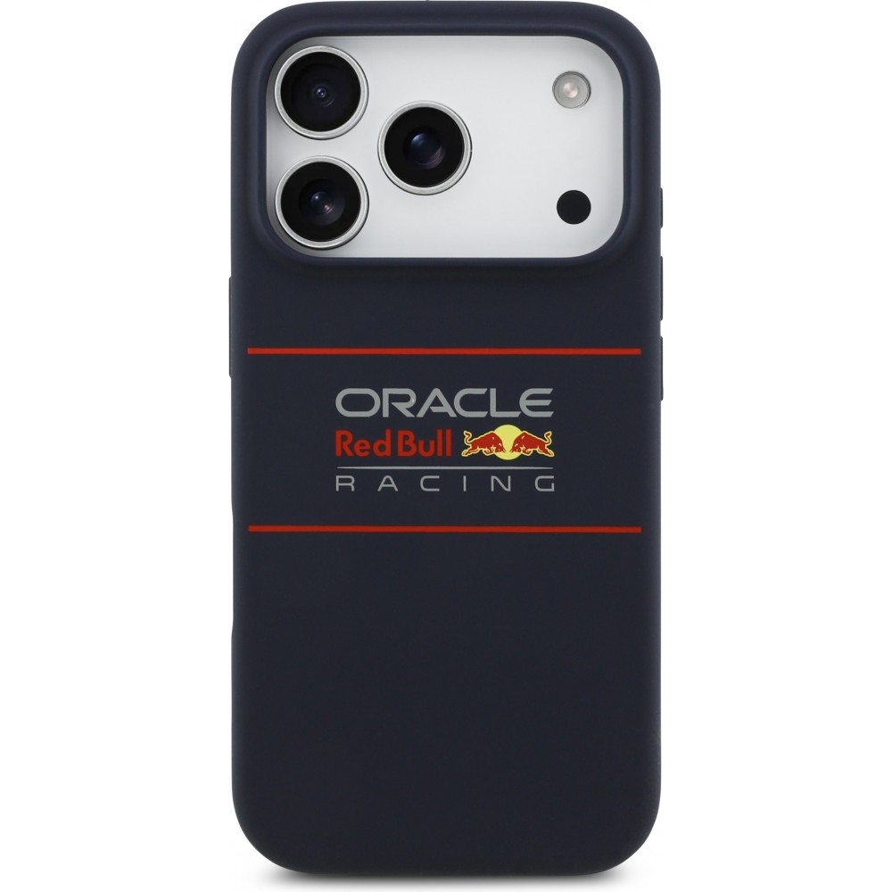 iPhone 17 Pro Max Case Hülle - Red Bull Silikon Horizontal Zentrales Logo MagSafe - Blau