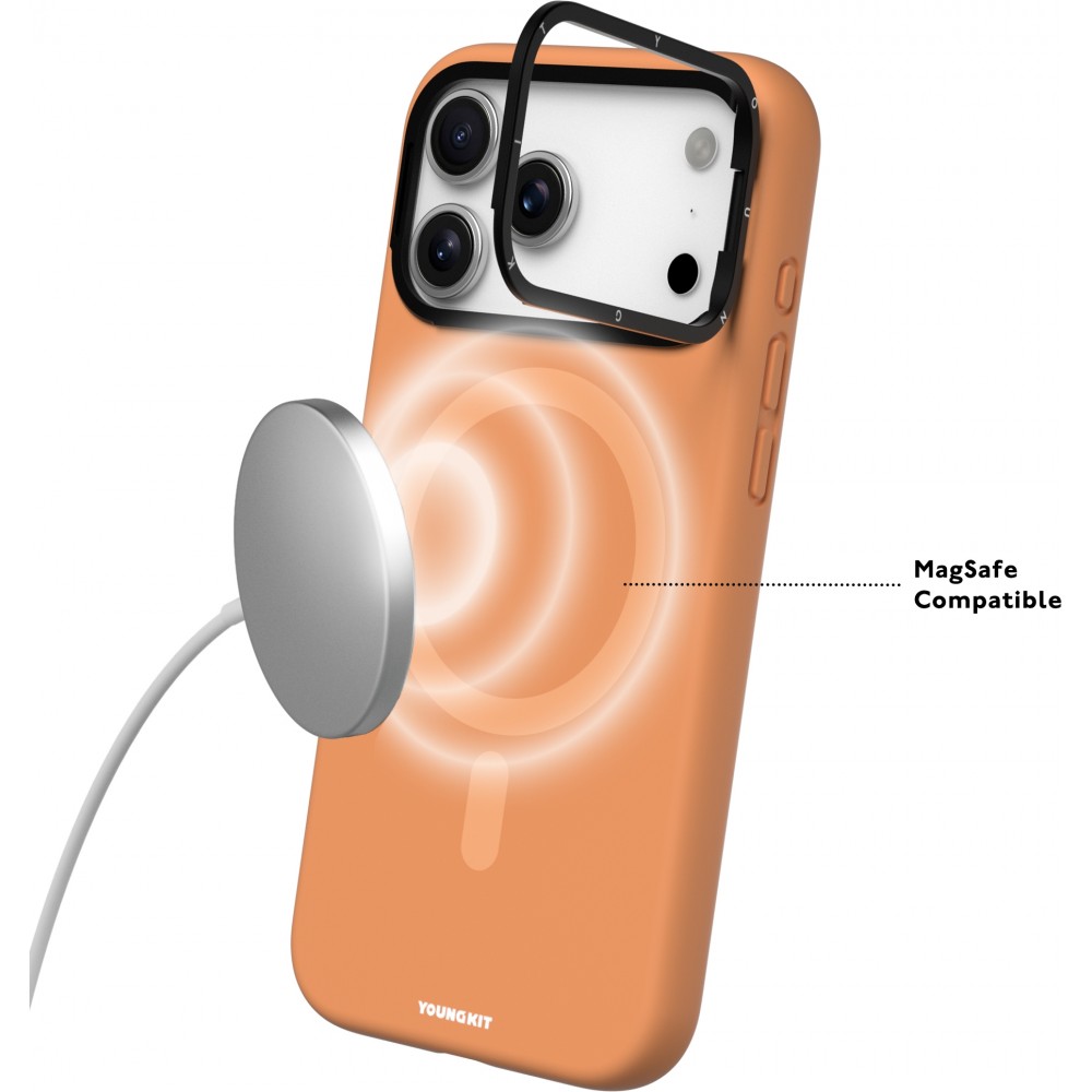 Coque iPhone 17 Pro Max - Youngkit Gel Cream Series MagSafe - Orange