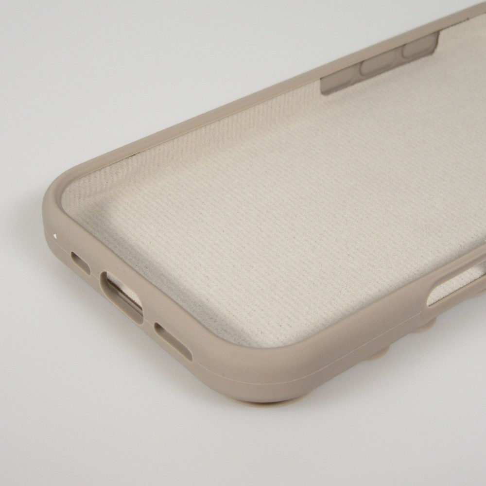 Coque iPhone 17 Pro Max - Murale ventouse pastel avec fixation sur surfaces - Brun