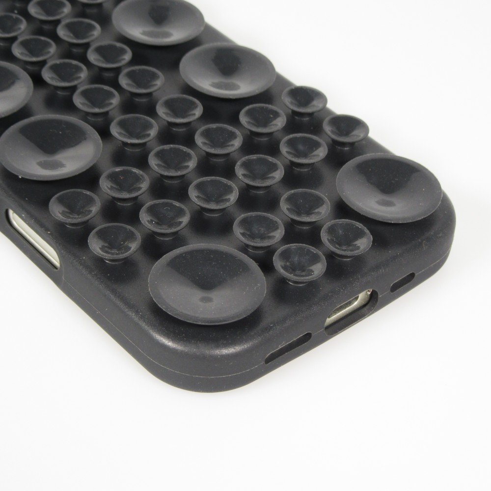 Coque iPhone 17 Pro Max - Murale ventouse pastel avec fixation sur surfaces - Noir