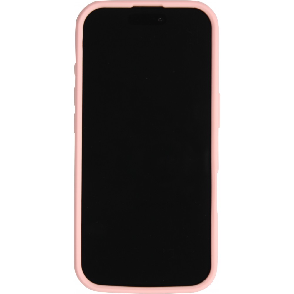 Coque iPhone 17 Pro - Murale ventouse pastel avec fixation sur surfaces - Rose