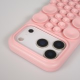 Coque iPhone 17 Pro - Murale ventouse pastel avec fixation sur surfaces - Rose