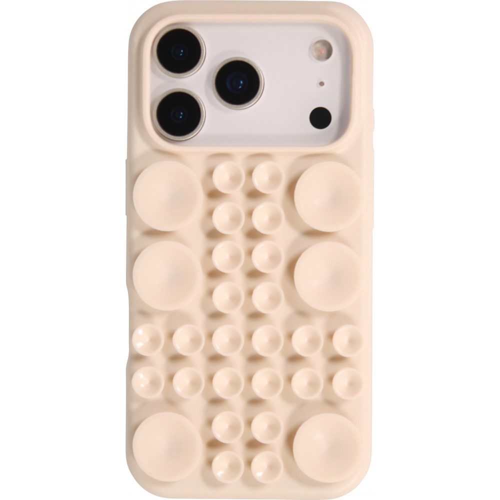 Coque iPhone 17 Pro Max - Murale ventouse pastel avec fixation sur surfaces - Vanille