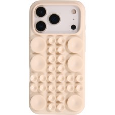 Coque iPhone 17 Pro Max - Murale ventouse pastel avec fixation sur surfaces - Vanille
