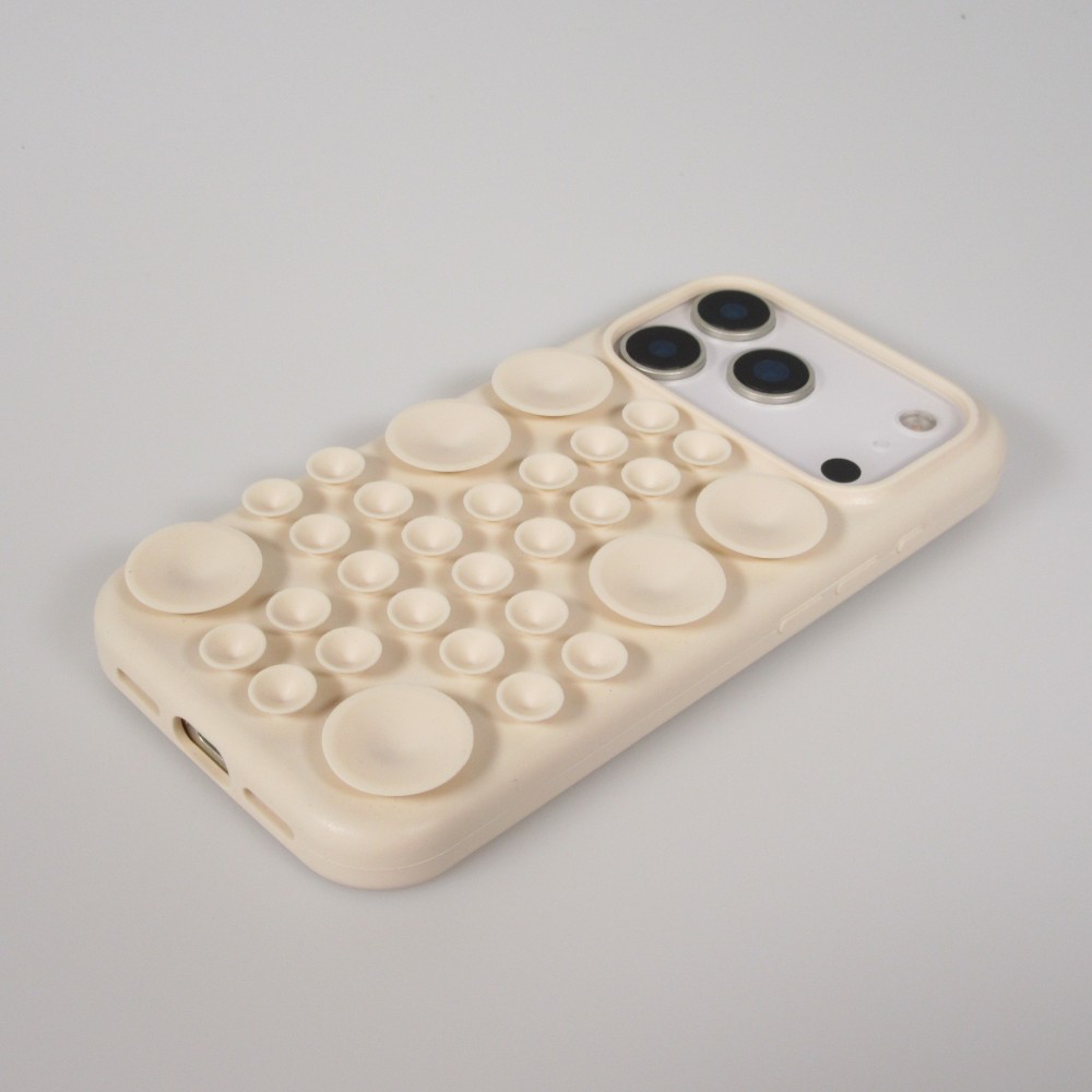 Coque iPhone 17 Pro Max - Murale ventouse pastel avec fixation sur surfaces - Vanille