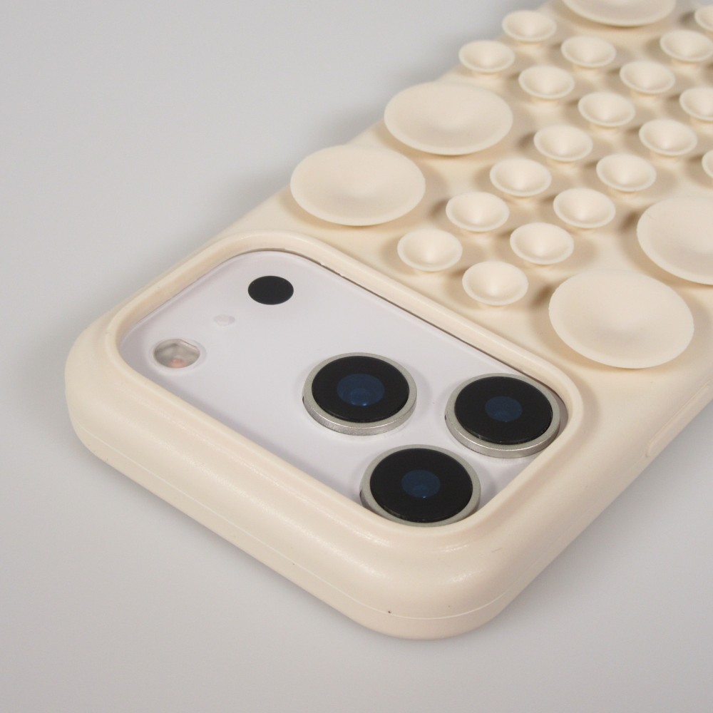 Coque iPhone 17 Pro Max - Murale ventouse pastel avec fixation sur surfaces - Vanille