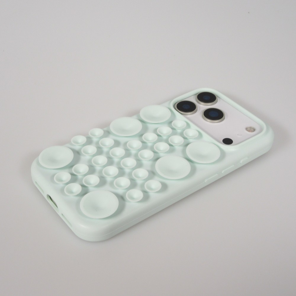 Coque iPhone 17 Pro - Murale ventouse pastel avec fixation sur surfaces - Vert menthe