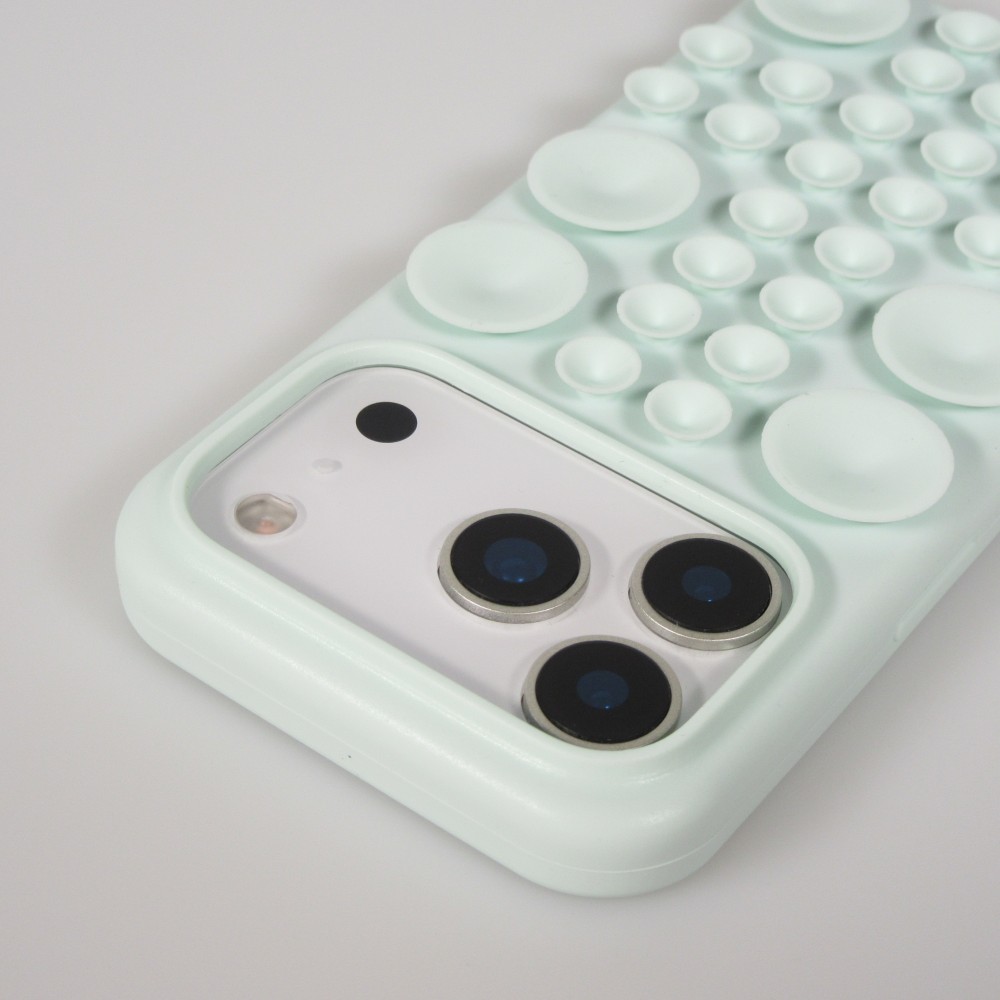 Coque iPhone 17 Pro - Murale ventouse pastel avec fixation sur surfaces - Vert menthe