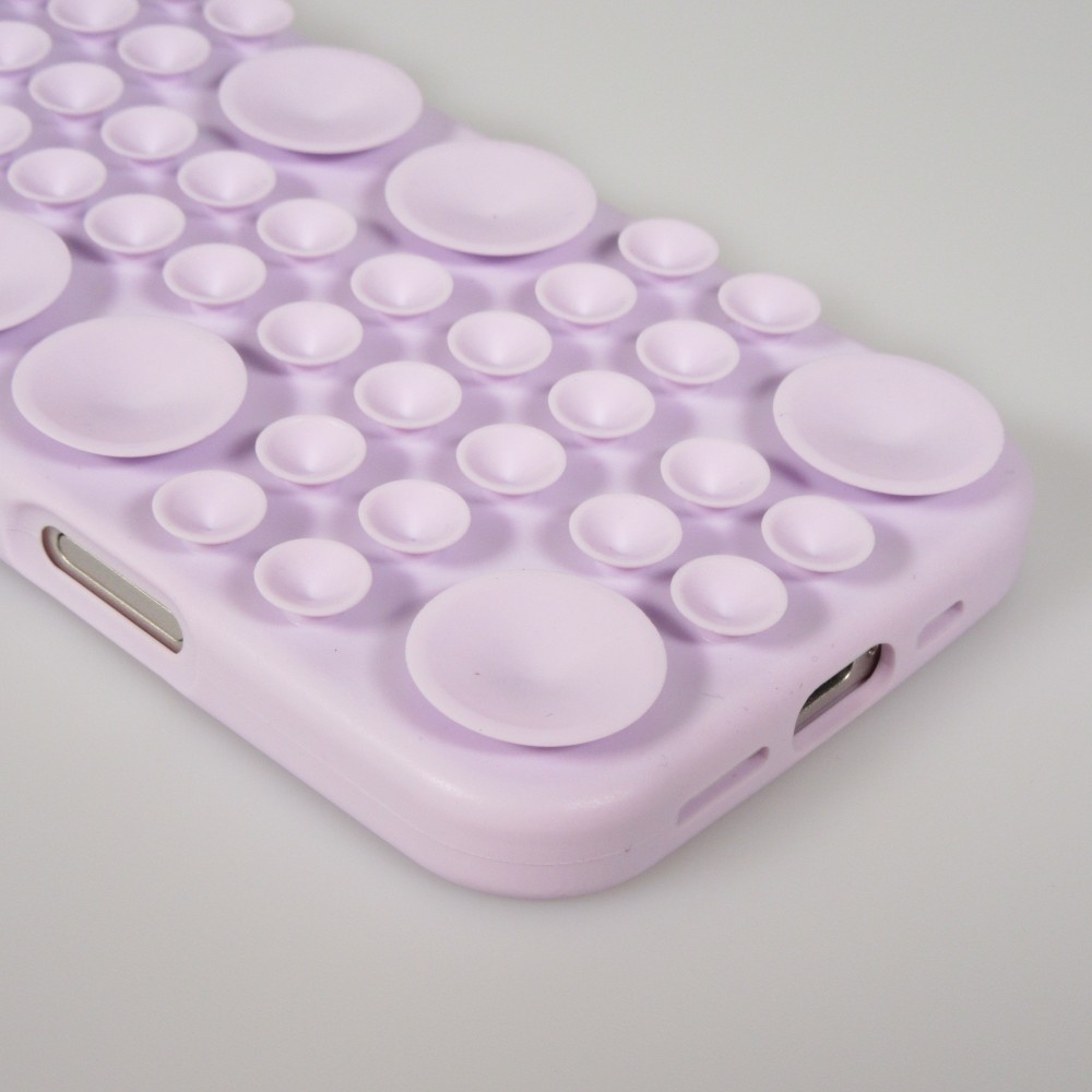 Coque iPhone 17 Pro - Murale ventouse pastel avec fixation sur surfaces - Violet