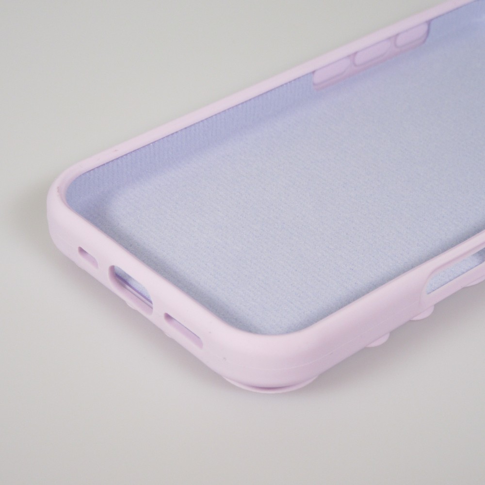 Coque iPhone 17 Pro - Murale ventouse pastel avec fixation sur surfaces - Violet