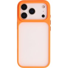 Coque iPhone 17 Pro - SiliconeEdge antichoc avec renfort silicone boutons m&eacute;tal et protection de batterie - Orange