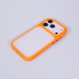 Coque iPhone 17 Pro - SiliconeEdge antichoc avec renfort silicone boutons m&eacute;tal et protection de batterie - Orange