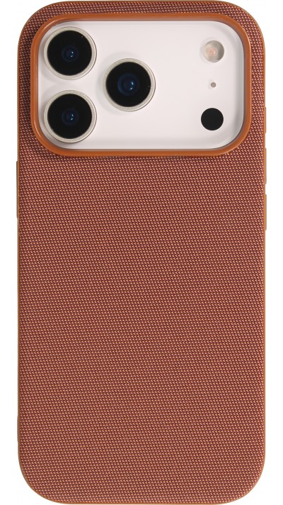 iPhone 17 Pro Max Case Hülle - MagSafe-kompatibles Premium-Technikgewebe mit eleganter Schutzhülle - Braun