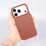 iPhone 17 Pro Max Case Hülle - MagSafe-kompatibles Premium-Technikgewebe mit eleganter Schutzhülle - Braun