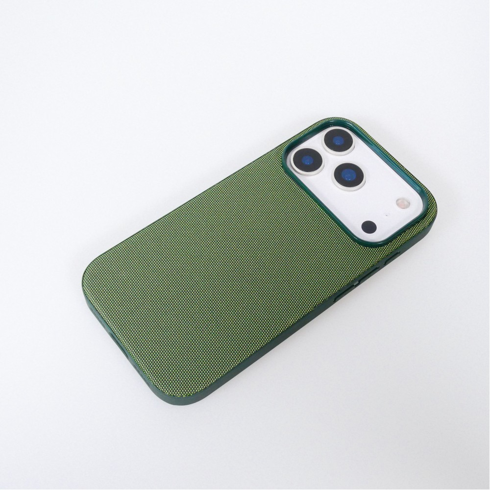 iPhone 17 Pro Max Case Hülle - MagSafe-kompatibles Premium-Technikgewebe mit eleganter Schutzhülle - Grün
