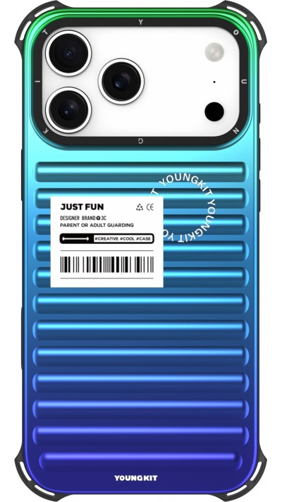 Coque iPhone 17 Pro Max - Youngkit Secret Color dégradé compatible MagSafe - Bleu