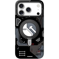 iPhone 17 Pro Max Case Hülle - Youngkit Starship mit 360° MagSafe Standring - Schwarz