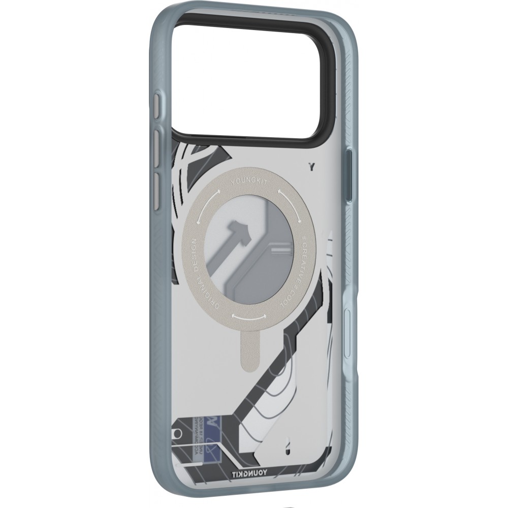 iPhone 17 Pro Max Case Hülle - Youngkit Starship mit 360° MagSafe Standring - Schwarz