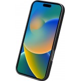 Hülle iPhone 17 - Qialino Echtleder (MagSafe kompatibel) - Schwarz