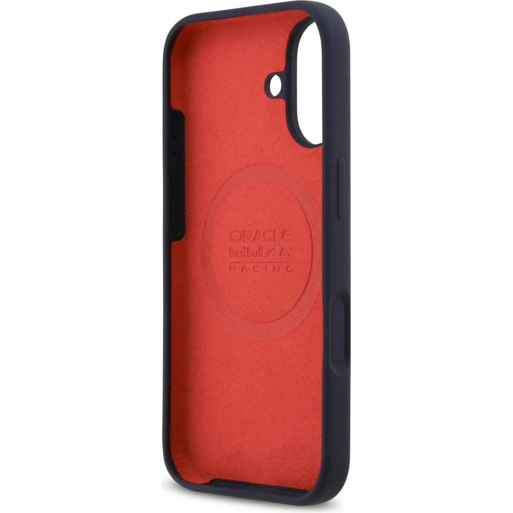 Coque iPhone 17 - Red Bull Racing MagSafe en silicone avec anneau rouge - Bleu