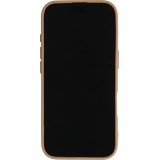 Coque iPhone 17 - Relief ondulé en silicone souple style original et minimaliste - Brun