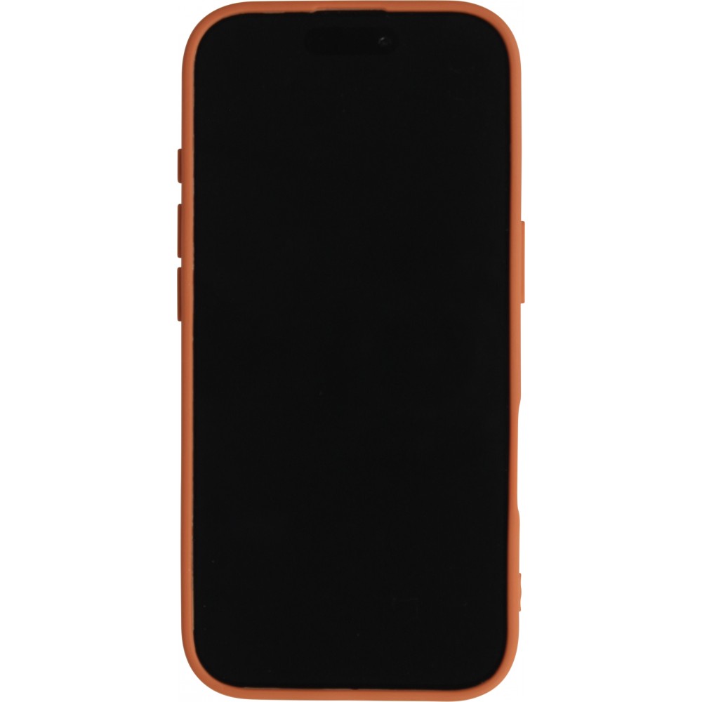 Coque iPhone 17 - Relief ondulé en silicone souple style original et minimaliste - Terracotta