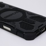 Coque iPhone 17 - Style blind&eacute; Bibercas protection militaire ultra r&eacute;sistante confort maximal et MagSafe - Noir