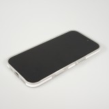 Coque iPhone 17 - Transparent MagSafe design ray&eacute; avec finitions lat&eacute;rales - Blanc