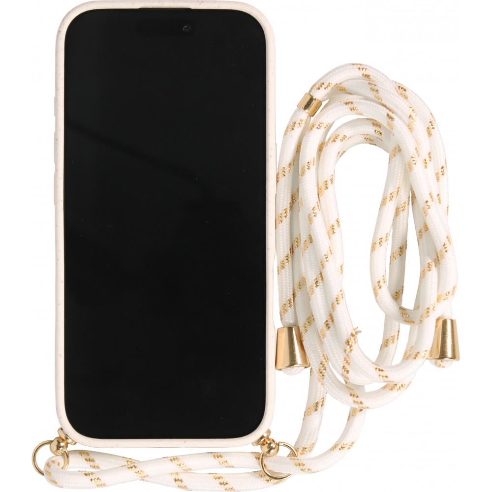 Coque iPhone Air - Bio Eco-Friendly nature avec cordon collier - Blanc